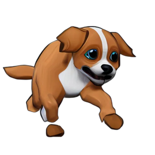 animal, creature, staff, pixel art, 3d render, concept art, photorealistic, dog transparent PNG cut-out