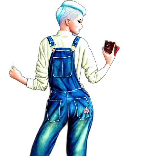 jacket, staff, food, concept art, cartoon, watercolor, pixel art, blue transparent PNG cut-out