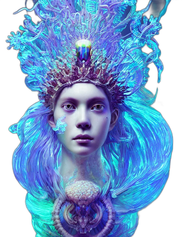 crown, face, mask, creature transparent PNG cut-out