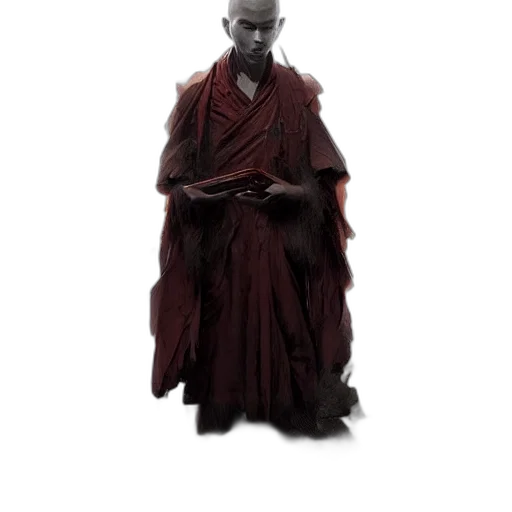 staff, mask, face, jacket, concept art, photorealistic, 3d render, fantasy art transparent PNG cut-out