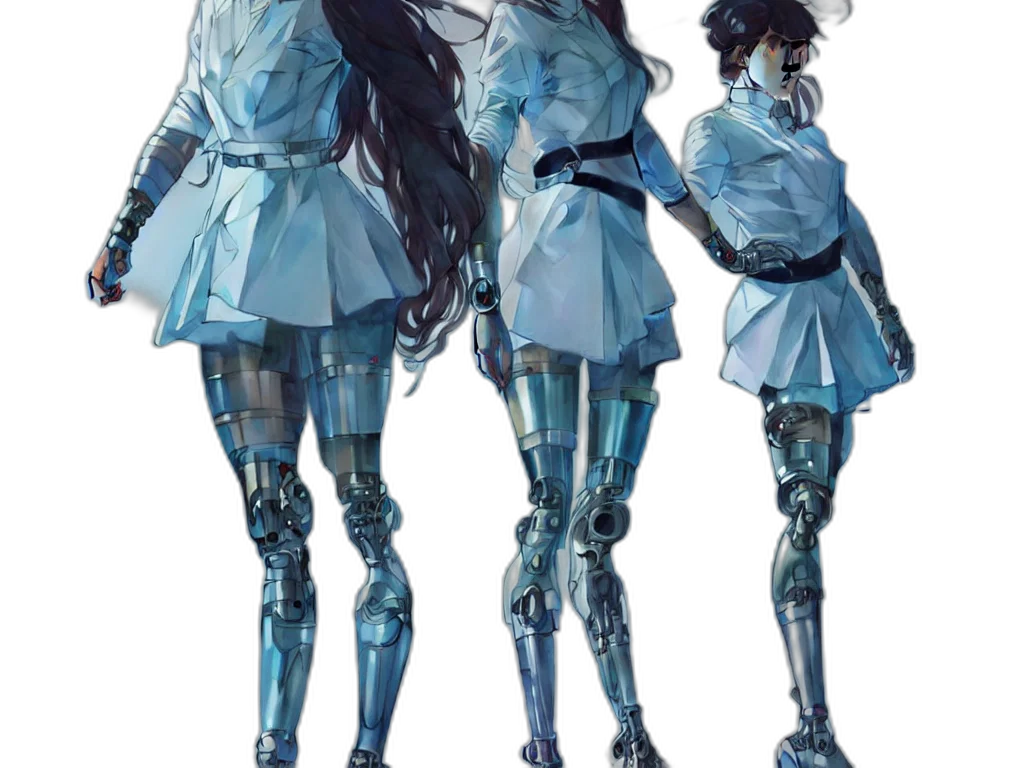 robot, dress, concept art, cyberpunk transparent PNG cut-out