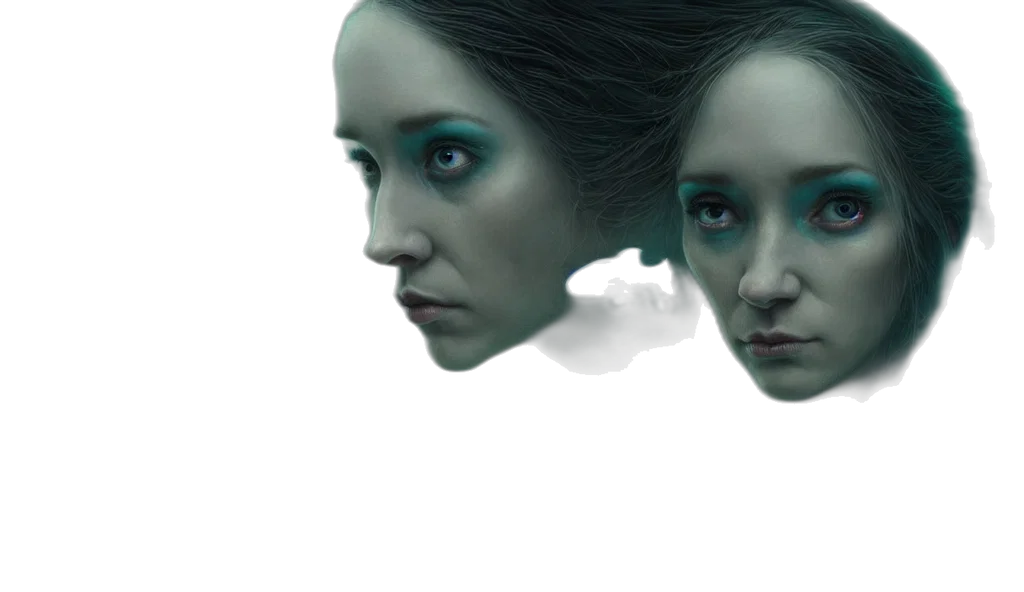face, mask, robot, photorealistic, concept art, 3d render, fantasy art, underwater transparent PNG cut-out