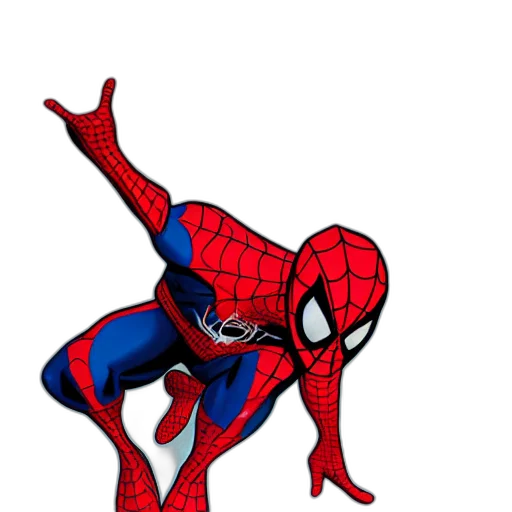 mask, animal, creature, comic book art, concept art, 3d render, pixel art, spiderman transparent PNG cut-out