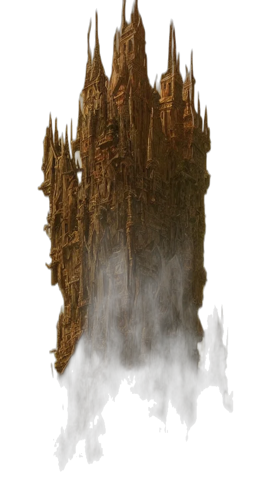 tree, hair, creature, building transparent PNG cut-out