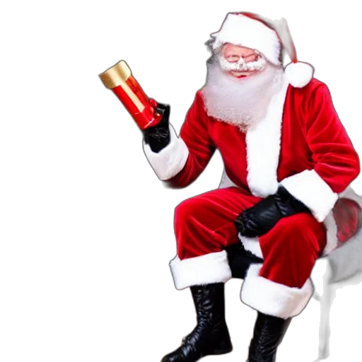 santa, giving, present, grinch, smiling, grenade transparent PNG cut-out