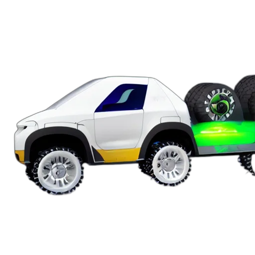 car, 3d render, concept art, hamster transparent PNG cut-out