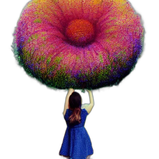 flower, umbrella, hat, hair transparent PNG cut-out