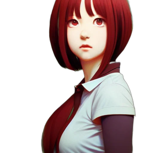 staff, face, dress, robot, anime, 3d render, concept art, pixel art transparent PNG cut-out