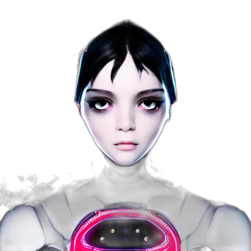 robot, face, mask, creature, concept art, 3d render, cyberpunk, fantasy art transparent PNG cut-out