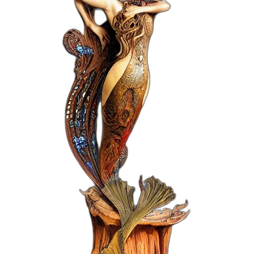 jewelry, crown, staff, fantasy art, concept art, 3d render, photorealistic, mermaid transparent PNG cut-out