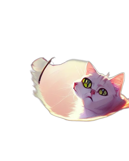 creature, hat, staff, animal, watercolor, vaporwave, pixel art, anime transparent PNG cut-out