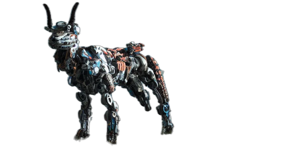 robot, animal, creature, dragon, 3d render, concept art, modern, cybernetic transparent PNG cut-out