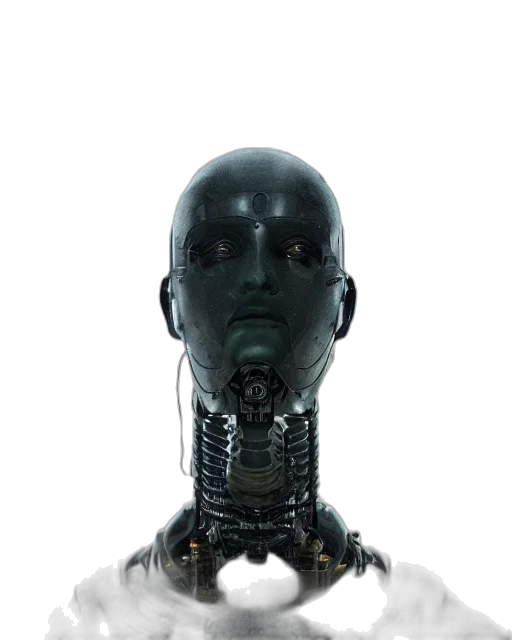 robot, face, mask, creature, cyberpunk, 3d render, concept art, photorealistic transparent PNG cut-out