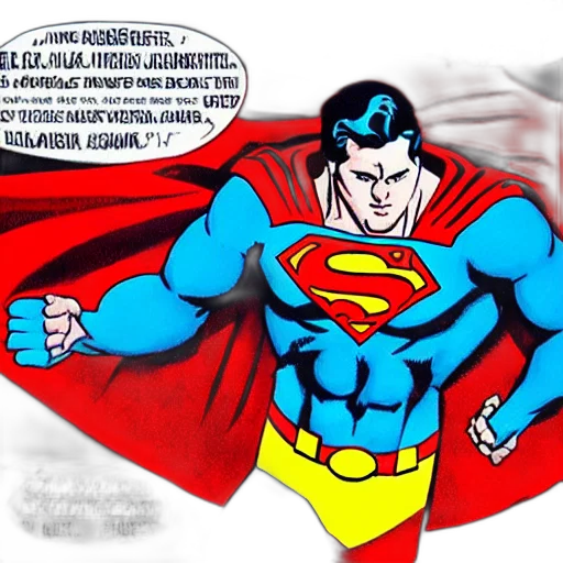 comic book art, concept art, cartoon, superman transparent PNG cut-out