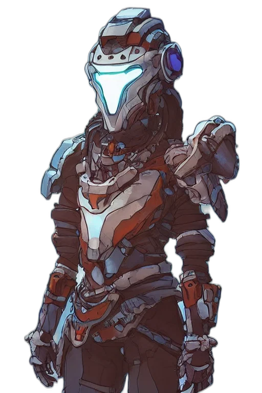 robot, mask, weapon, staff transparent PNG cut-out