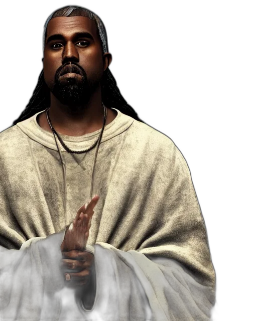 3d render, concept art, photorealistic, fantasy art, photo, portrait, kanye, west transparent PNG cut-out