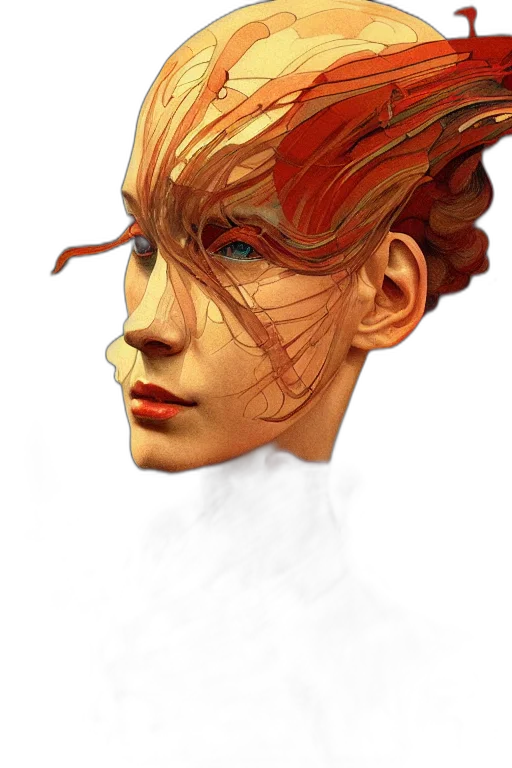 face, mask, hair, crown transparent PNG cut-out