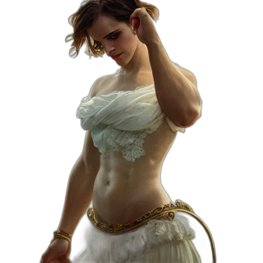 dress, jewelry, crown, staff transparent PNG cut-out
