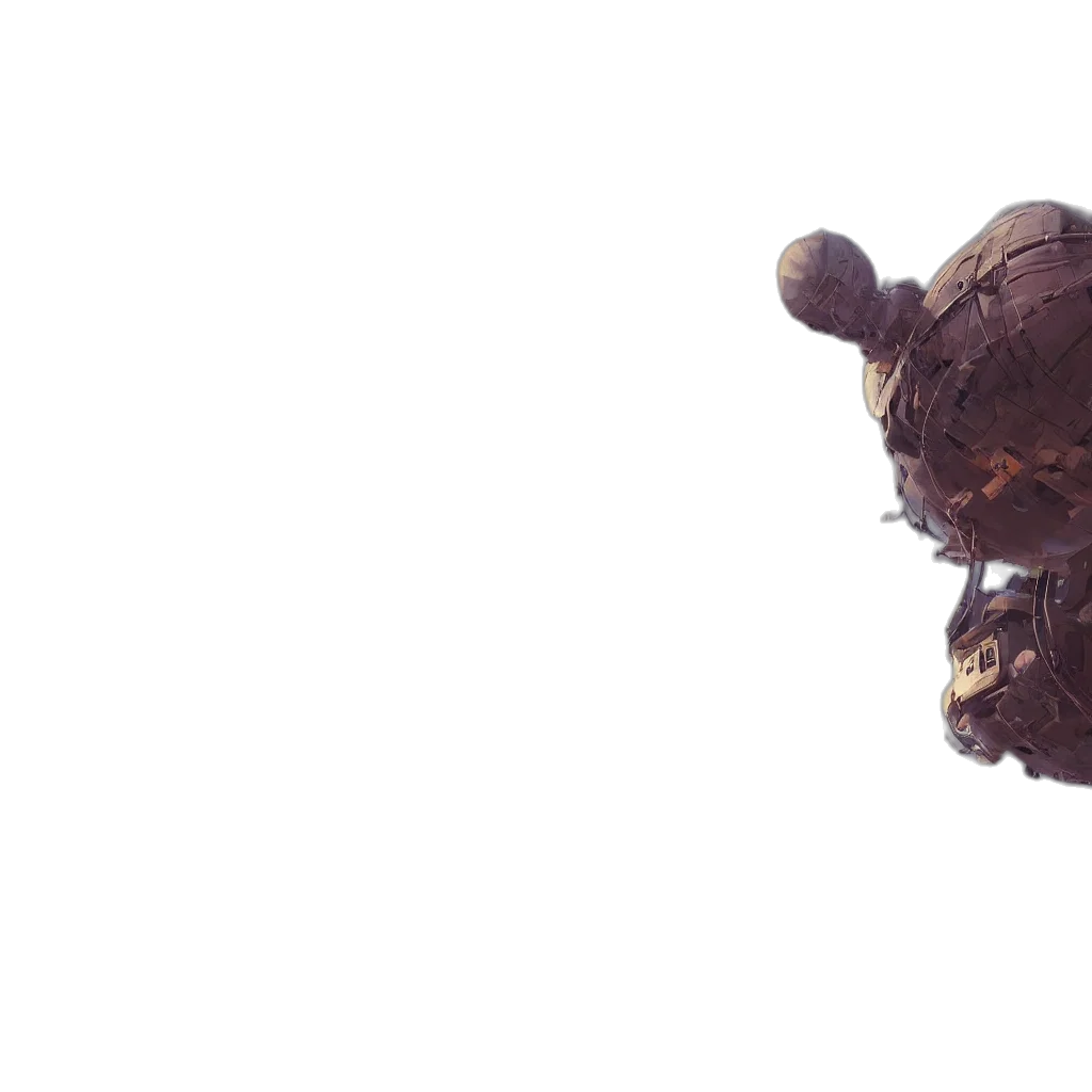 robot, weapon, mask, crown transparent PNG cut-out