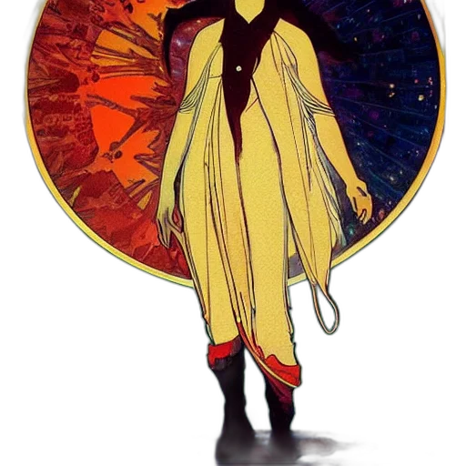 staff, jacket, dress, concept art, comic book art, fantasy art, cartoon, outer space transparent PNG cut-out