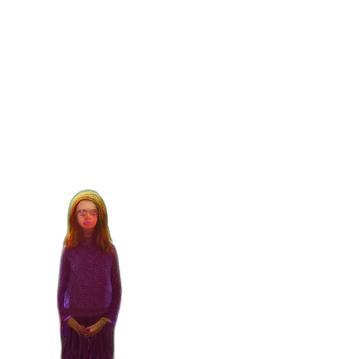 dress, creature, face, hair transparent PNG cut-out