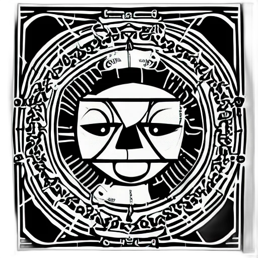 mask, face, crown, staff, fantasy art, monochrome, emblem, internet transparent PNG cut-out