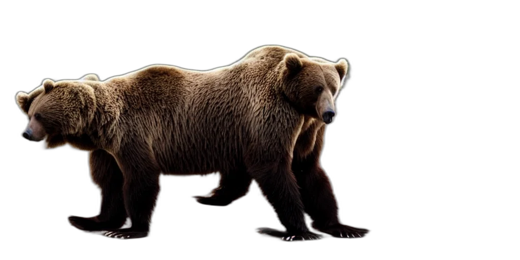 animal, creature, photorealistic, concept art, 3d render, brown, bear, tzar transparent PNG cut-out