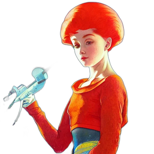 staff, robot, dress, hat transparent PNG cut-out