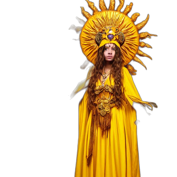 dress, crown, staff, concept art transparent PNG cut-out