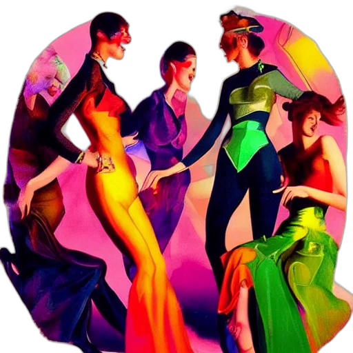 dress, photorealistic, oil painting, concept art transparent PNG cut-out