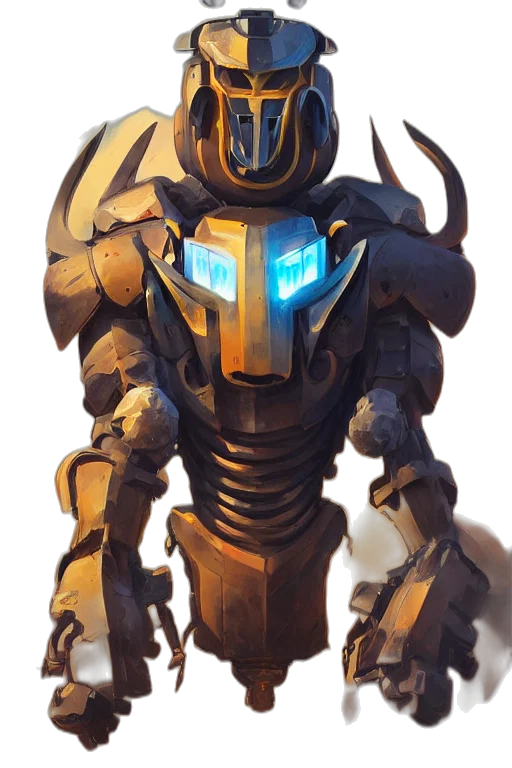 robot, weapon, mask, concept art transparent PNG cut-out