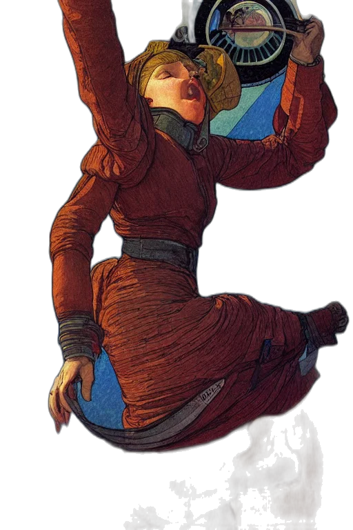 dress, staff, dragon, jacket transparent PNG cut-out