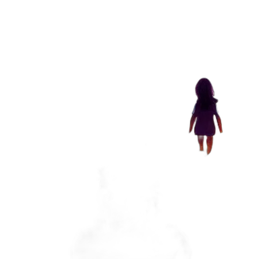 dress, creature, robot, hair, pixel art, concept art, 3d render, anime transparent PNG cut-out