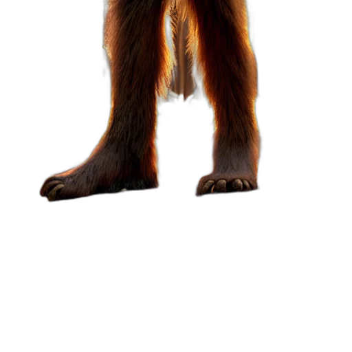 animal, creature, hair, staff, concept art, 3d render, photorealistic, fantasy art transparent PNG cut-out