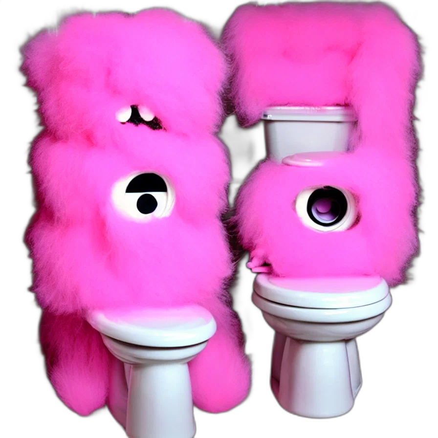 3d render, vaporwave, concept art, fluffy transparent PNG cut-out