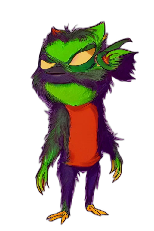 creature, staff, mask, animal, concept art, cartoon, watercolor, pixel art transparent PNG cut-out