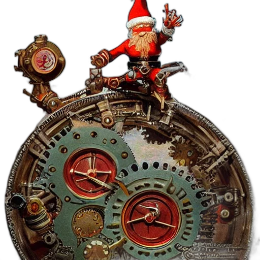 concept art, steampunk, orange, mohawk transparent PNG cut-out