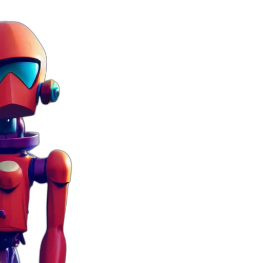 robot, 3d render, concept art, cyberpunk transparent PNG cut-out