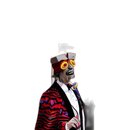 mask, staff, robot, jacket, concept art, 3d render, pixel art, timelord transparent PNG cut-out