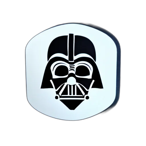 symmetrical, die, cut, sticker, darth, vader transparent PNG cut-out
