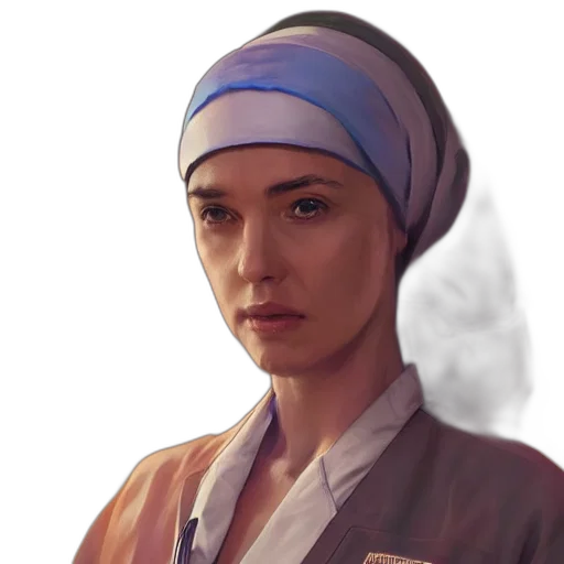 staff, face, concept art, photorealistic transparent PNG cut-out