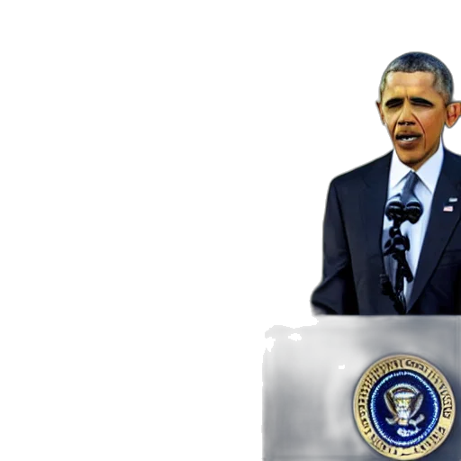 staff, 3d render, photorealistic, concept art, president, obama, lizard transparent PNG cut-out
