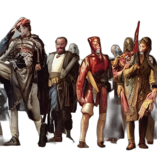 concept art, fantasy art, comic book art, 3d render transparent PNG cut-out