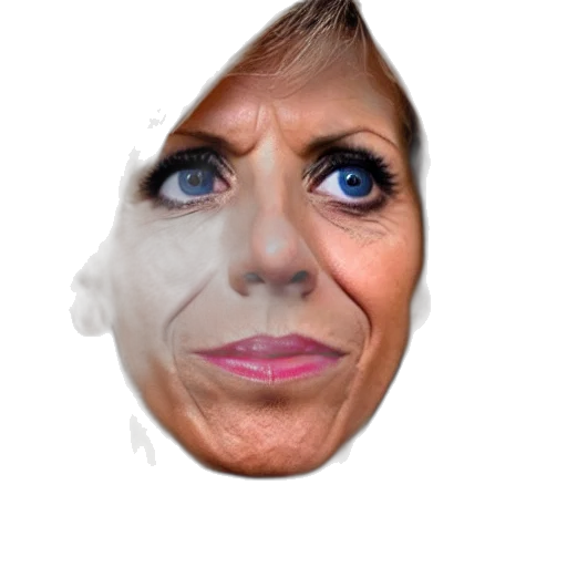 face, mask, creature, photorealistic transparent PNG cut-out