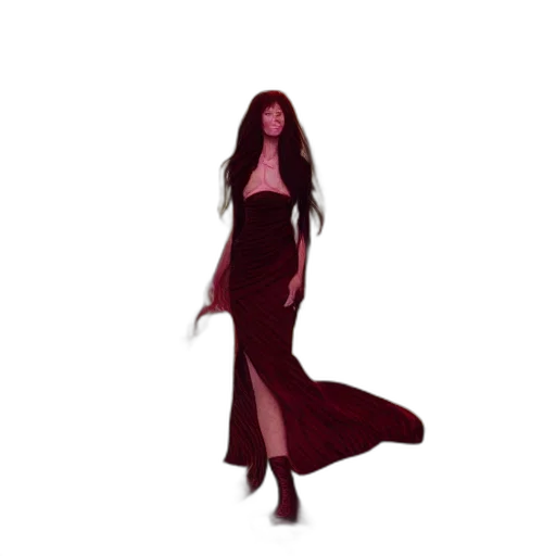 dress, creature, hair, concept art transparent PNG cut-out