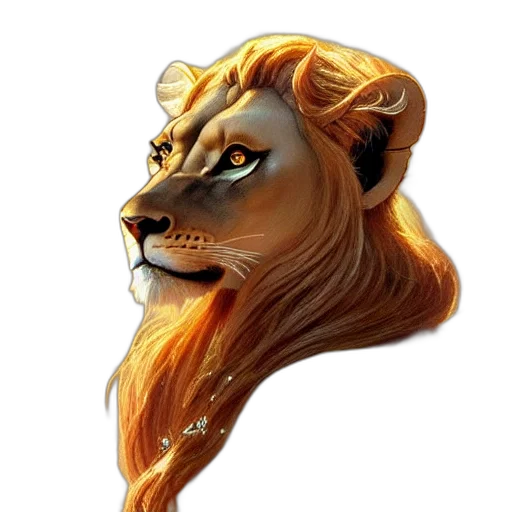 crown, animal, hair, fantasy art transparent PNG cut-out