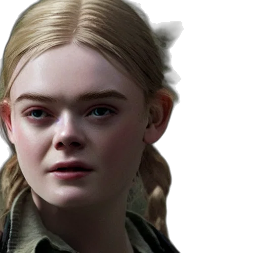 face, hair, jacket, photorealistic, concept art, 3d render, elle, fanning transparent PNG cut-out