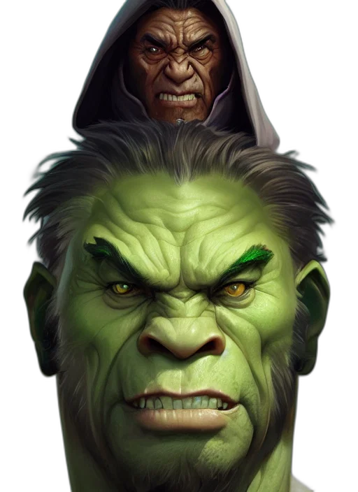 face, mask, concept art, fantasy art, photorealistic, comic book art, green, centralized transparent PNG cut-out