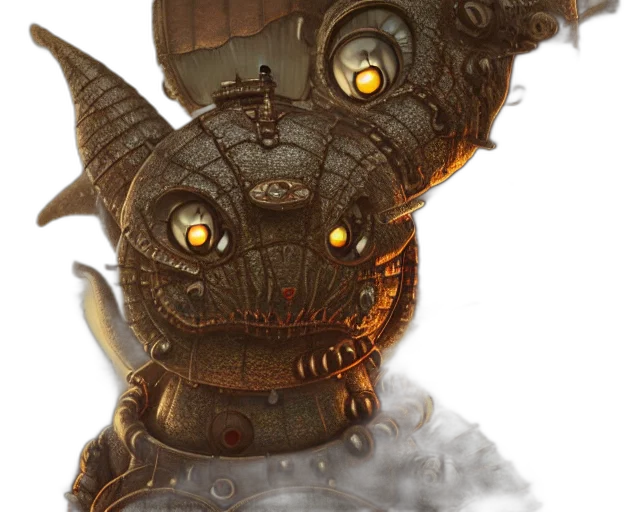 mask, dragon, staff, creature transparent PNG cut-out