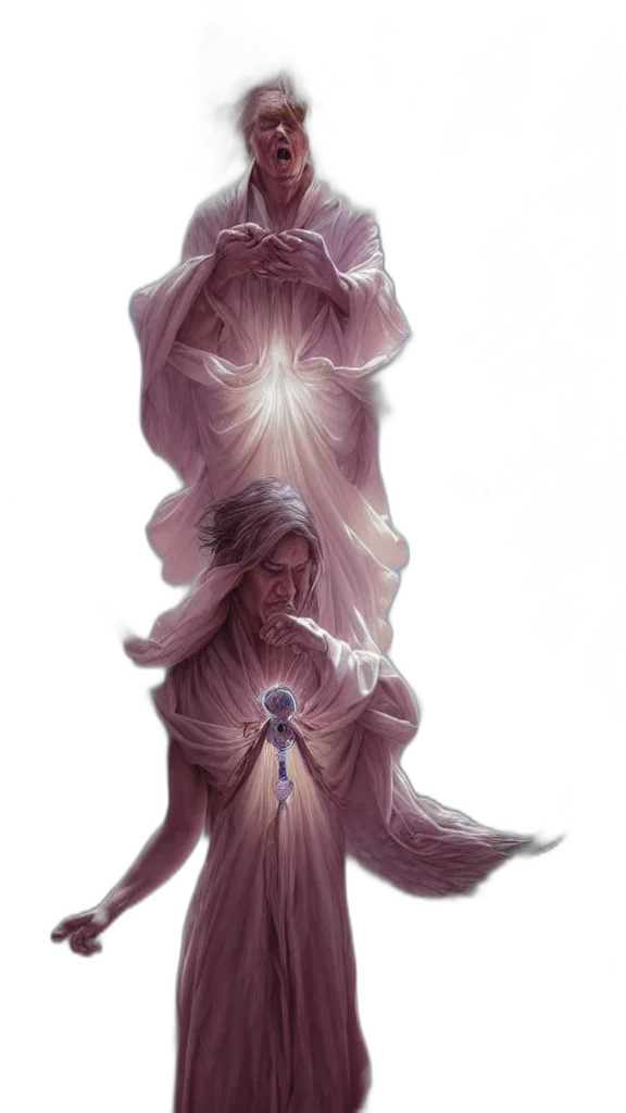 dress, creature, staff, crown transparent PNG cut-out